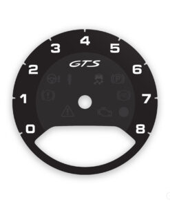 Porsche 971 Panamera GTS Gauge Face Tachometer - Black