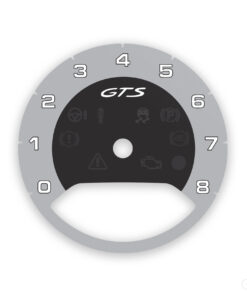 Porsche 971 Panamera GTS Gauge Face Tachometer - Grey