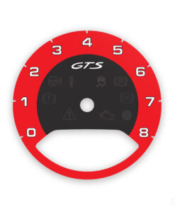 Porsche 971 Panamera GTS Gauge Face Tachometer - Guards Red