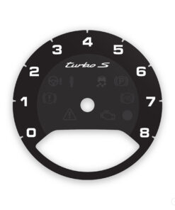 Porsche 971 Panamera Turbo S Gauge Face Tachometer - Black