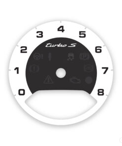 Porsche 971 Panamera Turbo S Gauge Face Tachometer - White