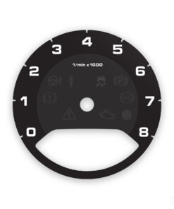 Porsche 971 Panamera Gauge Face Tachometer - Black
