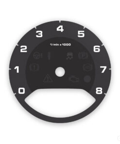 Porsche 971 Panamera Gauge Face Tachometer - Grey