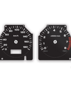 Subaru Forester SF5 Instrument Dials - 180KMH - 8000 RPM - Black