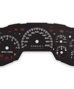 Chevrolet Trailblazer Instrument Dials - 200 KMH - 7000 RPM - Black