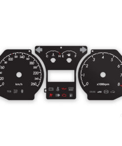 Hyundai Tiburon Instrument Dials - 260 KMH - 8000 RPM - Black