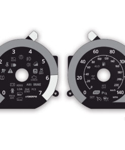 Lexus GX460 Instrument Dials - 140MPH/220KMH - 7000 RPM - Black