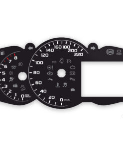Chevrolet Trax Instrument Dials - 220 KMH - 8000 RPM - Black