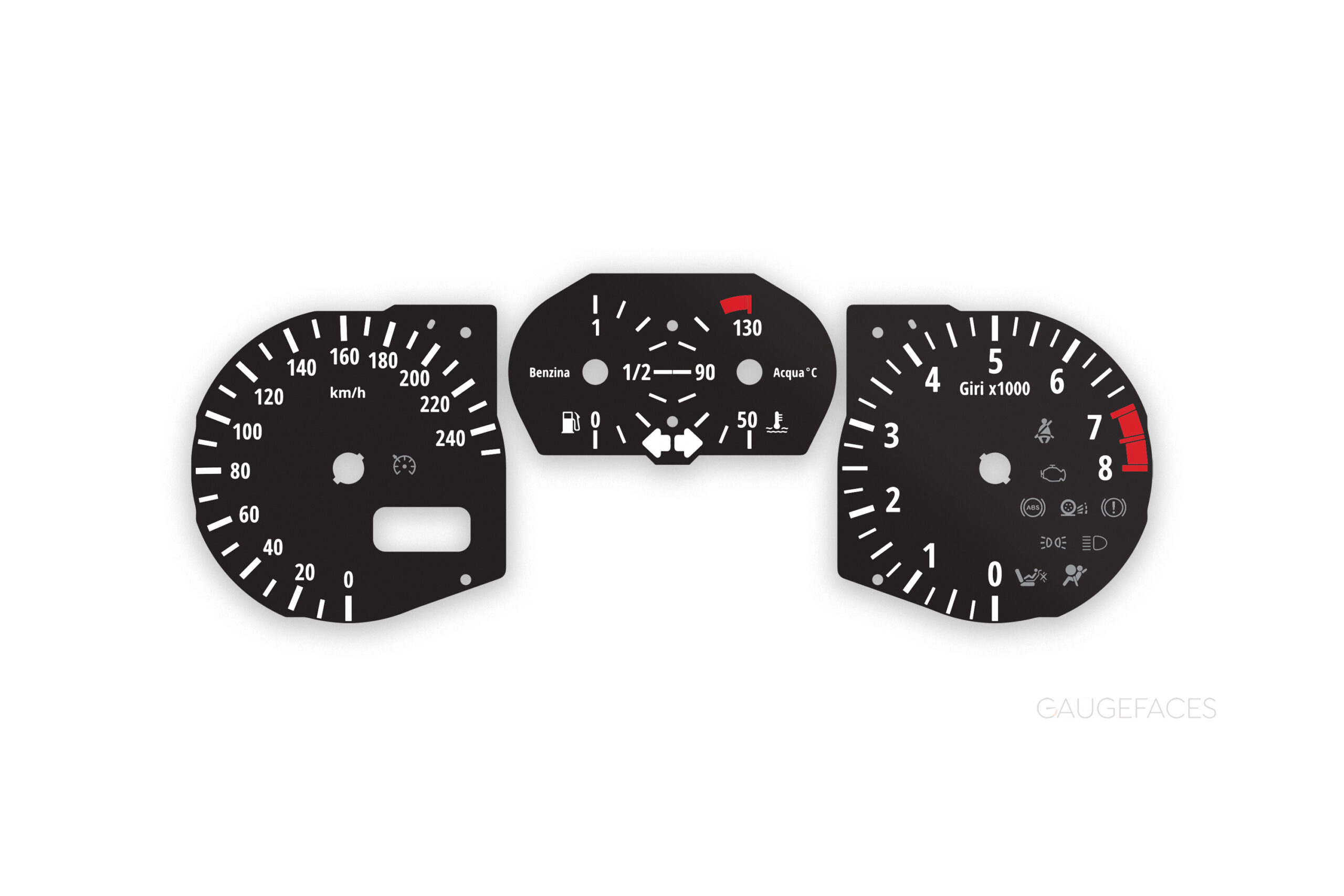 Alfa-Romeo-147-Custom-Gauge-Face-Black-Cluster-Dashboard-Dial