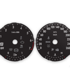 Buick Envision Instrument Dials - 260 KMH - 7000 RPM - Black