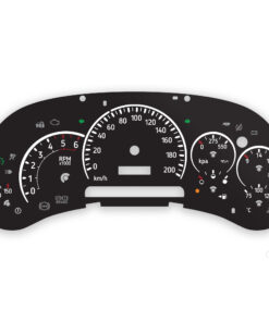 Hummer H2 Instrument Dials - 200 KMH - 6000 RPM - Black