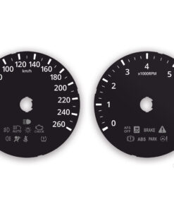 Lexus GS 200T Instrument Dials - 260KMH - 7000 RPM - Black
