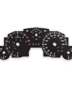 Mazda MX-5 Instrument Dials - 240KMH - 7000 RPM - Black
