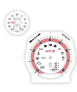 Custom Order: Porsche 958 GTS Gauge Faces - White/Red