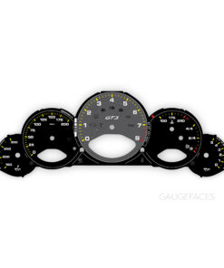 Custom Order: Porsche 911 997.1 (GT3 Style) Gauge Faces Set - Black/Gray
