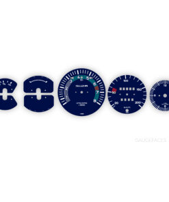 Custom Order: Porsche 912R 1969 Gauge Faces Set - EU-Spec - Midnight Blue