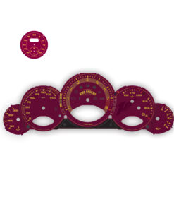 Custom Order: Porsche 911 997.1 Turbo Gauge Faces - Burgundy Red with Custom Logo