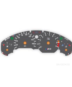 Custom Order: BMW E36 M3 Gauge Face - MPH - Grigio Telesto