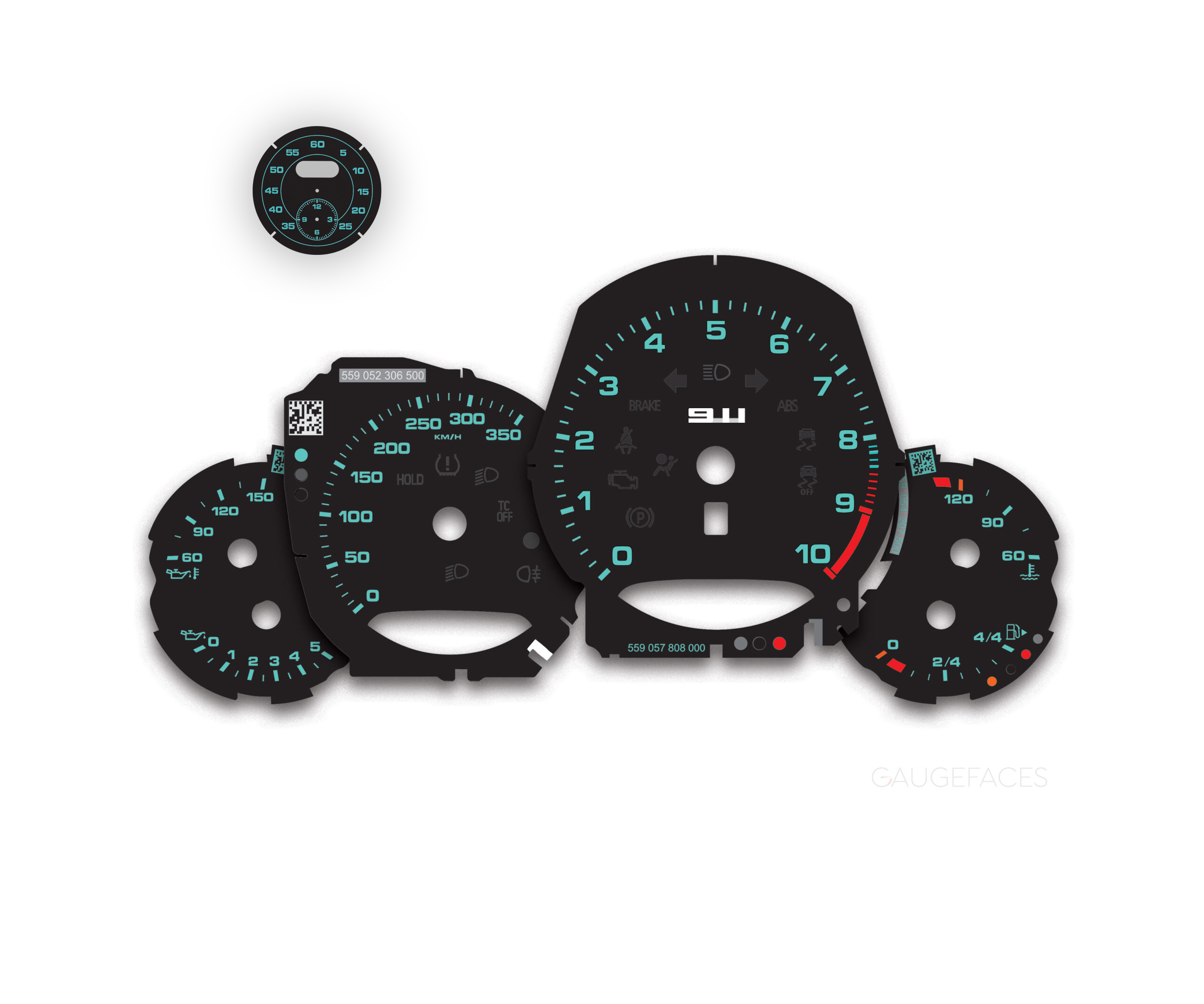 Porsche-991.2-GT3-Gauge-faces--EU---Manual