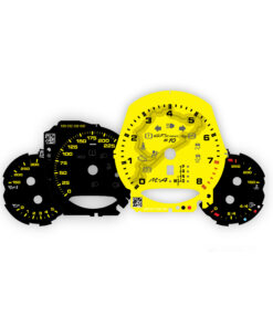 Custom Order: Porsche 911 991.1 Turbo Gauge Faces Set - Black/Yellow