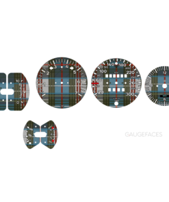 For Porsche 911G / 930 Turbo: Gauge Faces – 7000 RPM – 300 kmh – Tartan Pattern – Deep Customization