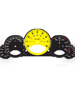 For Porsche 911 997.1 Turbo: Gauge Faces – US - Yellow/Black