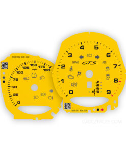 For Porsche (981 / 718) Boxster & Cayman GTS: Gauge Faces - Yellow - AT - US
