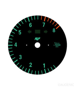 For Porsche 993 / 964 Gauge Face Tachometer – RUF Logotype – Black