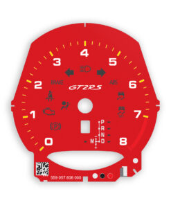 Custom Order: Porsche 911 991 Gauge Face Tachometer - Red