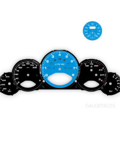 Custom Order: Porsche 997.1 Gauge Faces + Sport Chrono - Black/Riviera Blue