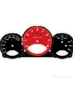 Custom Order: Porsche 987.1 Cayman S Gauge Face - Black / Red