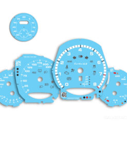 For Porsche 911 (Type 991) Turbo S: Gauge Faces Set – US – PDK – Gulf Blue – Sport Chrono