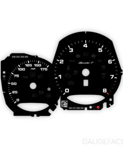 Porsche 718 Boxster T Instrument Dials - Black
